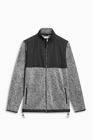 Grey Zip Through Fleece Jacket